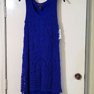 INC Blue Floral Festival Dress